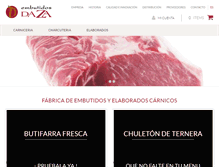 Tablet Screenshot of embutidosdaza.com